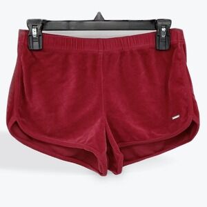 Hollister‎ Red Velour Dolphin Shorts XS Elastic Waist Casual Loungewear